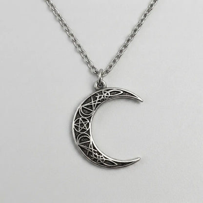 Dark Crescent Celtic Knot Necklace