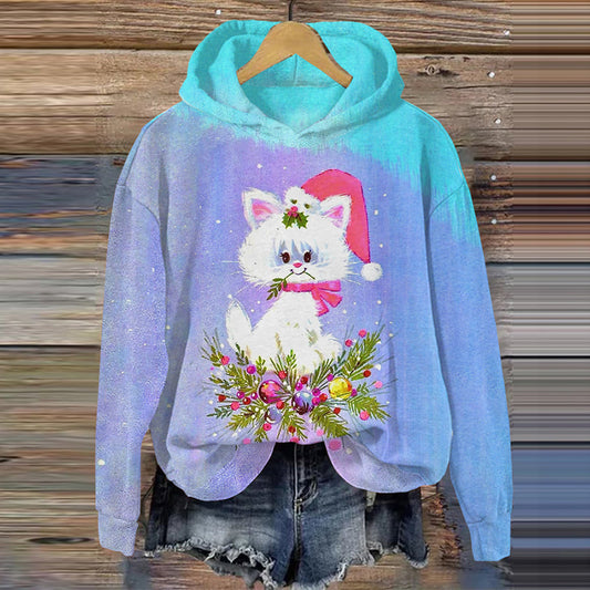 Cute Christmas Maki Tie-Dye Hoodie elevenforest