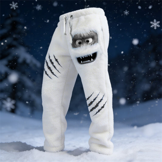 Men's Ice Monster & Scratch Cozy Plush Sweatpants artswardrobe