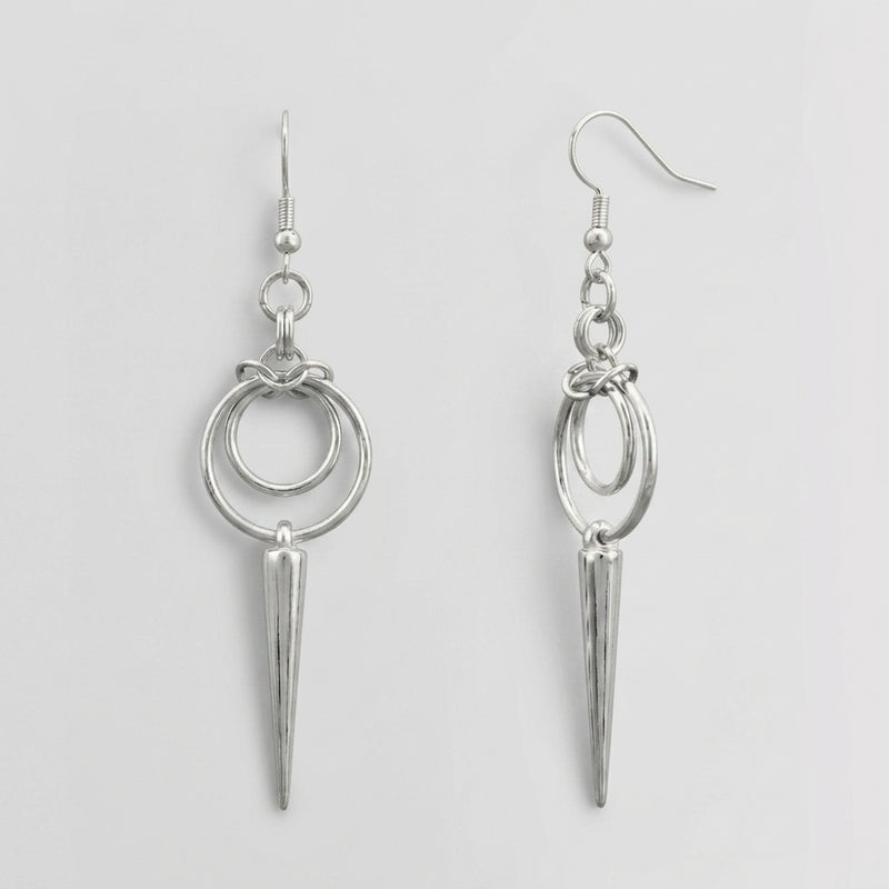 Double Spike Drop Earrings