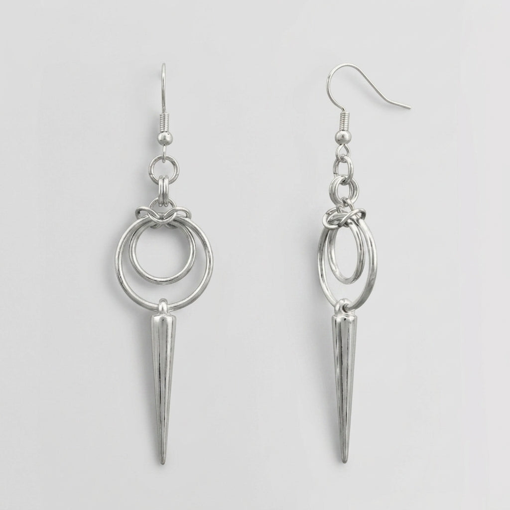 Double Spike Drop Earrings