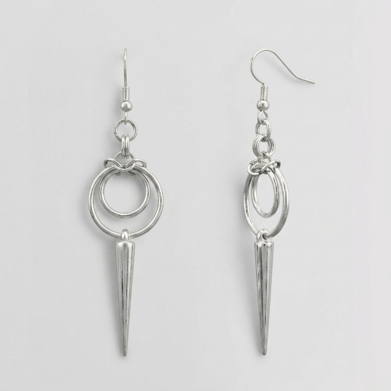 Double Spike Drop Earrings