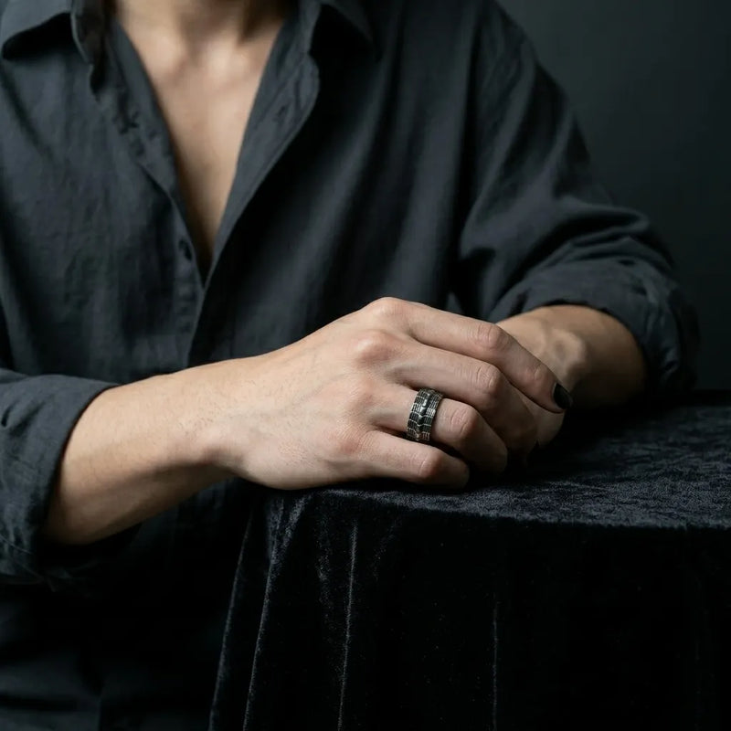 Serpent Scale Band Ring
