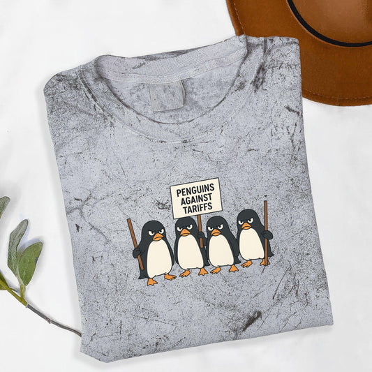 Comstylish Penguin Against Tariffs Fdt Short Sleeve T-shirt