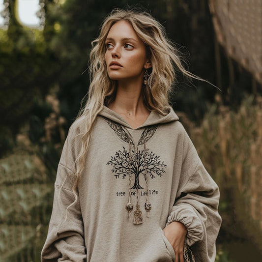Comstylish Women's Viking Tree Of Life Comfy Hoodie
