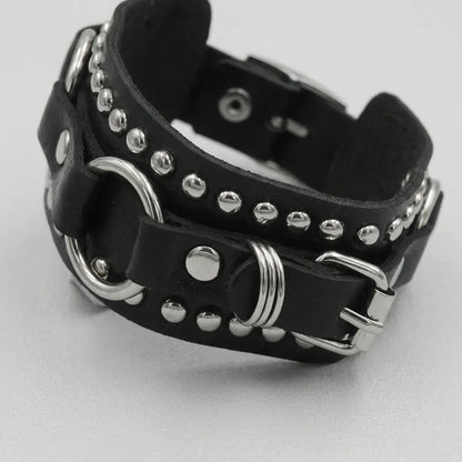 Rocker Wrap Leather Bracelet