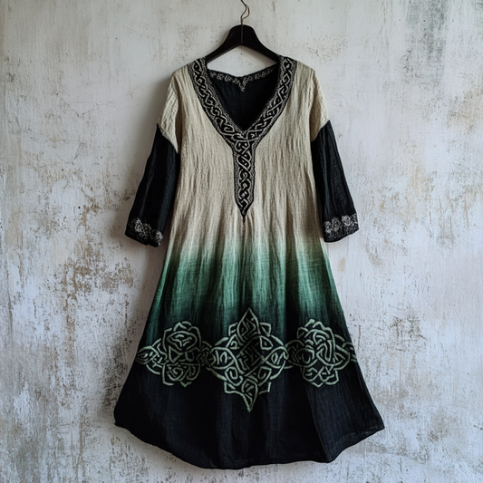Vintage Tribal Celtic Knot Life Of Tree Gradient Art Art Maxi Dress artswardrobe