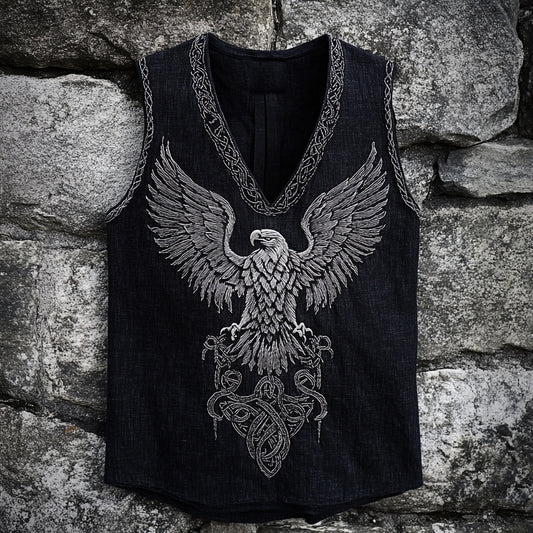 Men's Eagle Totem Celtic Knot V Neck Vest artswardrobe