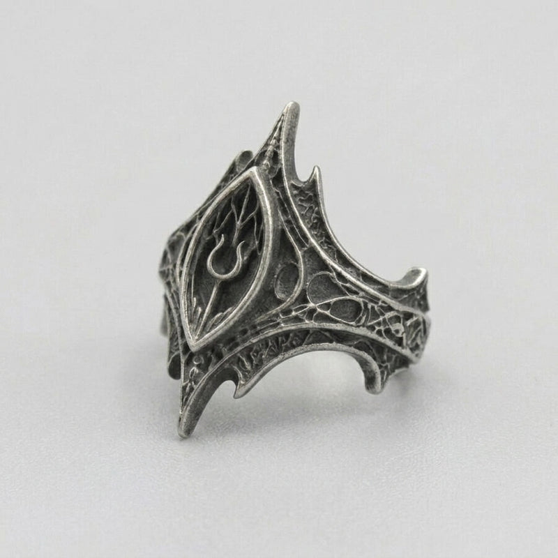 Obsidian Spear Crown Ring