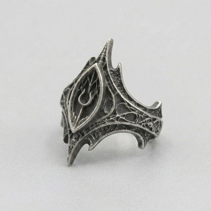 Obsidian Spear Crown Ring