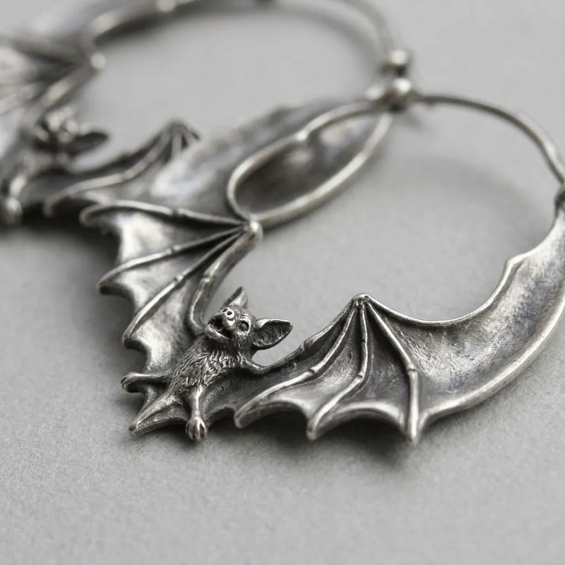 Moon fang Bat Earrings