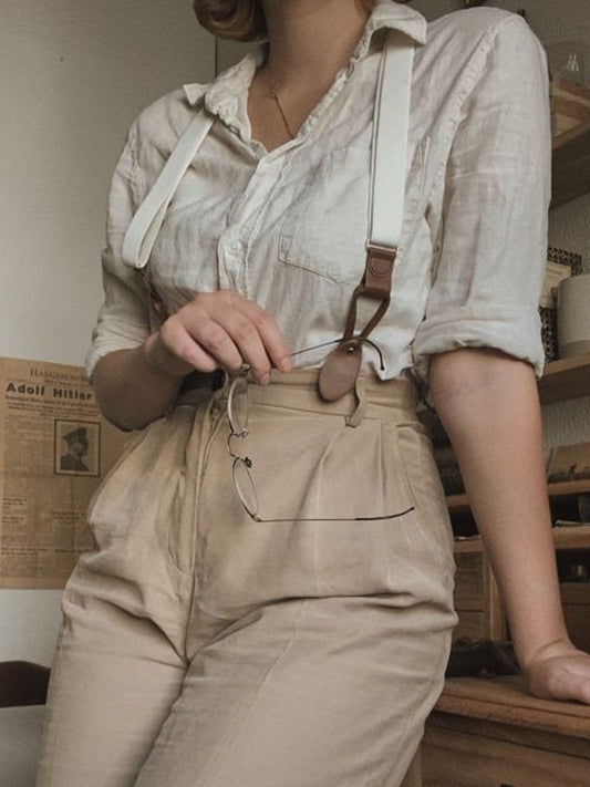 Classic Linen Casual Ladies Shirt artswardrobe