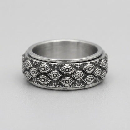 Evil Eye Eternity Spinner Ring