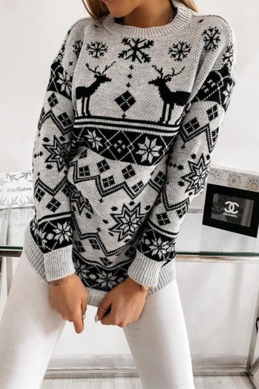 Ginebra® | Christmas sweater reindeer and snowflakes