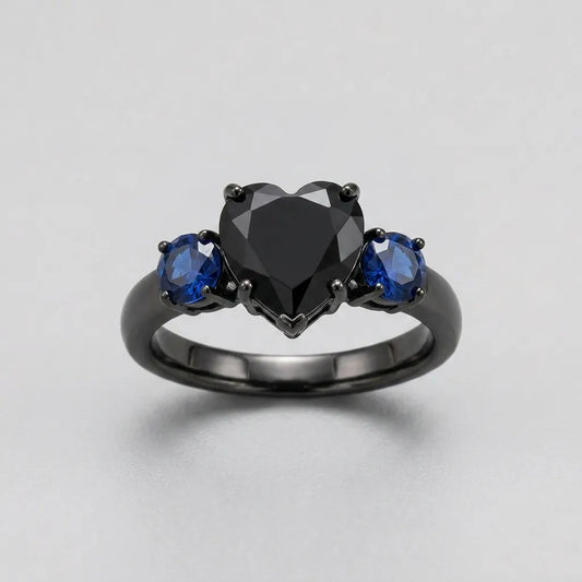 Black Diamond Gothic Ring