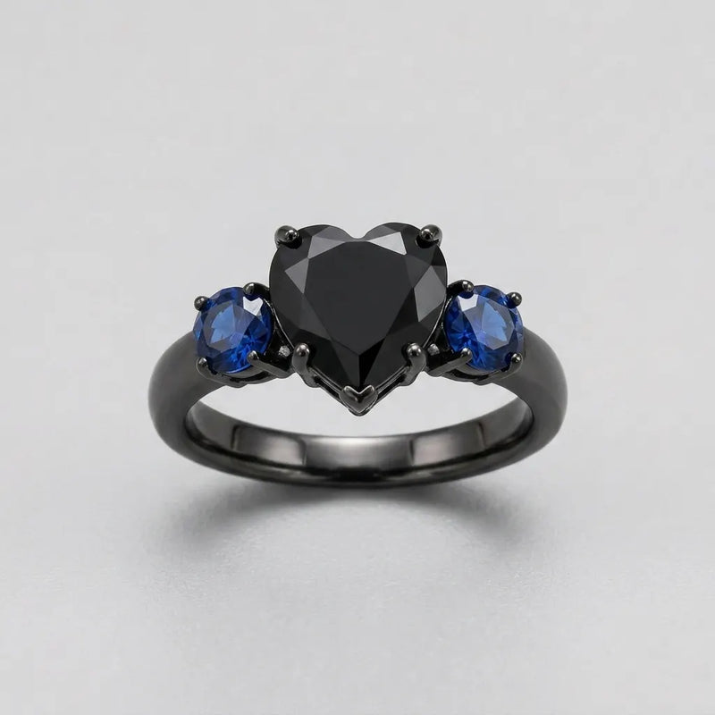 Black Diamond Gothic Ring