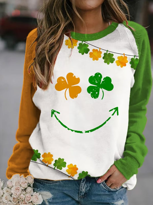 Comstylish Women's St. Patrick's Day Printed Sweatshirt