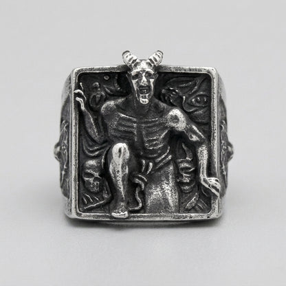 Dark Souls Demon Scene Wide Band Ring