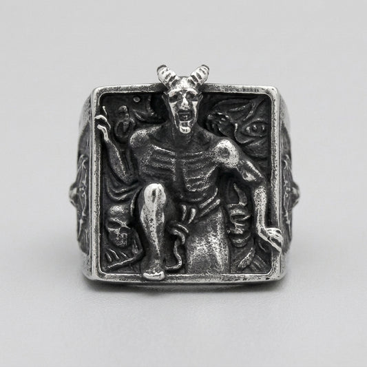 Dark Souls Demon Scene Wide Band Ring