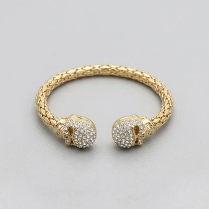 Glam Skull Open Cuff Bracelet