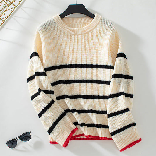 Eulalia® | Cozy knitted sweater with a crew neck
