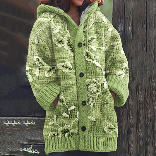 Vintage Bud Print Women's Sweater elevenforest