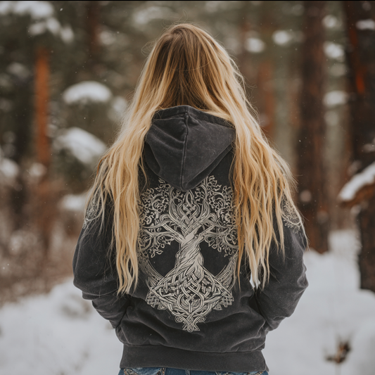 Comstylish Viking Retro Women's Hooded Sweatshirt