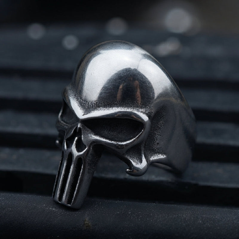 Sleek Death's Head Signet Ring