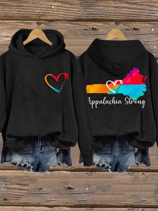 Comstylish Retro Appalachia Strong Stronger Than The Storm Print Hoodie