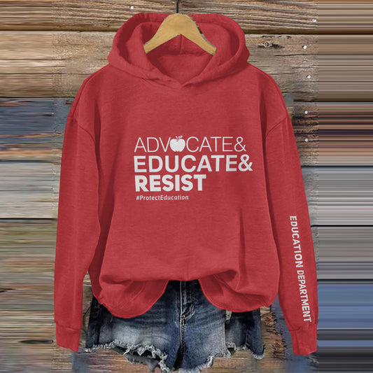 Comstylish Advocate Educate Resist Save The Department Of Education Hoodie