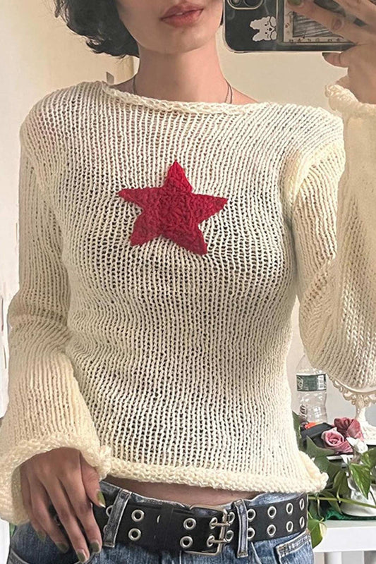 Francisca® | Pentagram pattern jacquard sweater