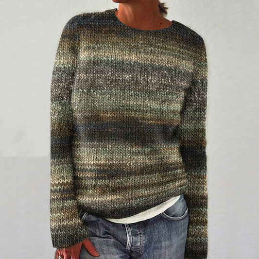 Women's Vintage Colorful Chunky Knit Crochet Art Sweater artswardrobe