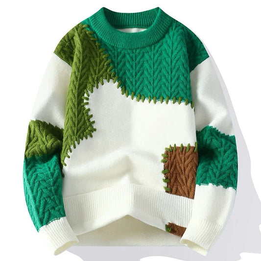 Oriana® | Casual patchwork sweater