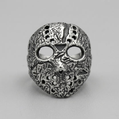 Gothic Jason Voorhees Mask Ring