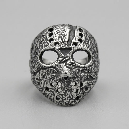 Gothic Jason Voorhees Mask Ring