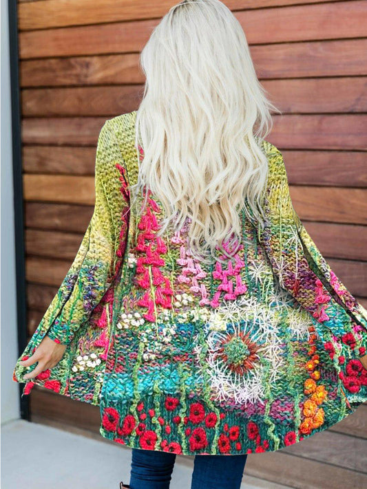 Spring Floral Embroidery Women's Sweater Cardigan elevenforest