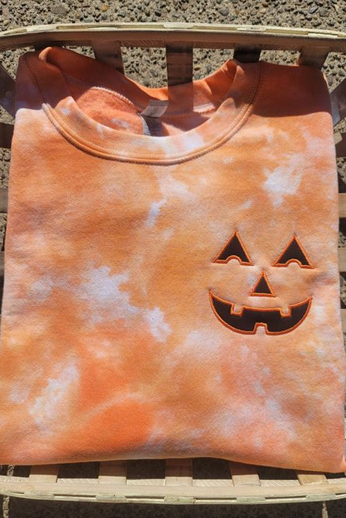 Women's Halloween Pumpkin Embroidery Pattern Casual Sweatshirt artswardrobe