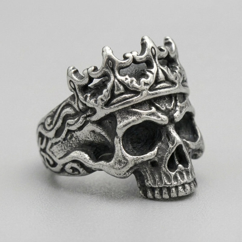 Gothic Crown Skull Statement Ring