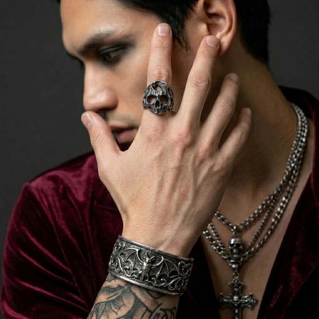 Hollow Bone Skull Ring