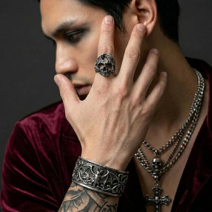 Hollow Bone Skull Ring