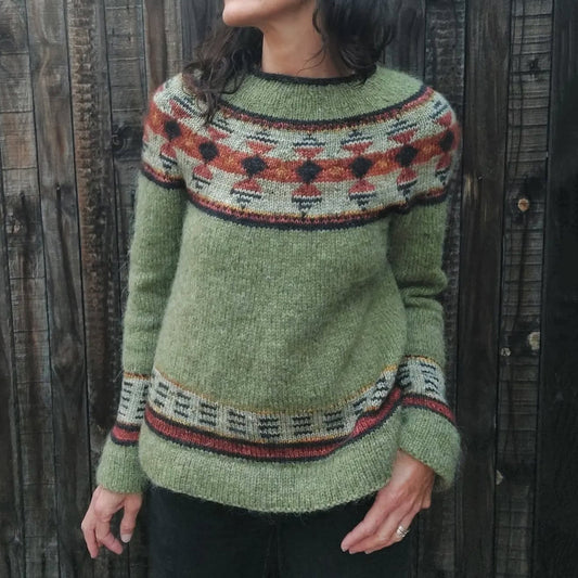 Women'S  Geometric Jacquard Fairman Island Sweater elevenforest