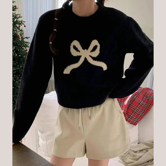 Miriam® | Women's knitted sweater with bow