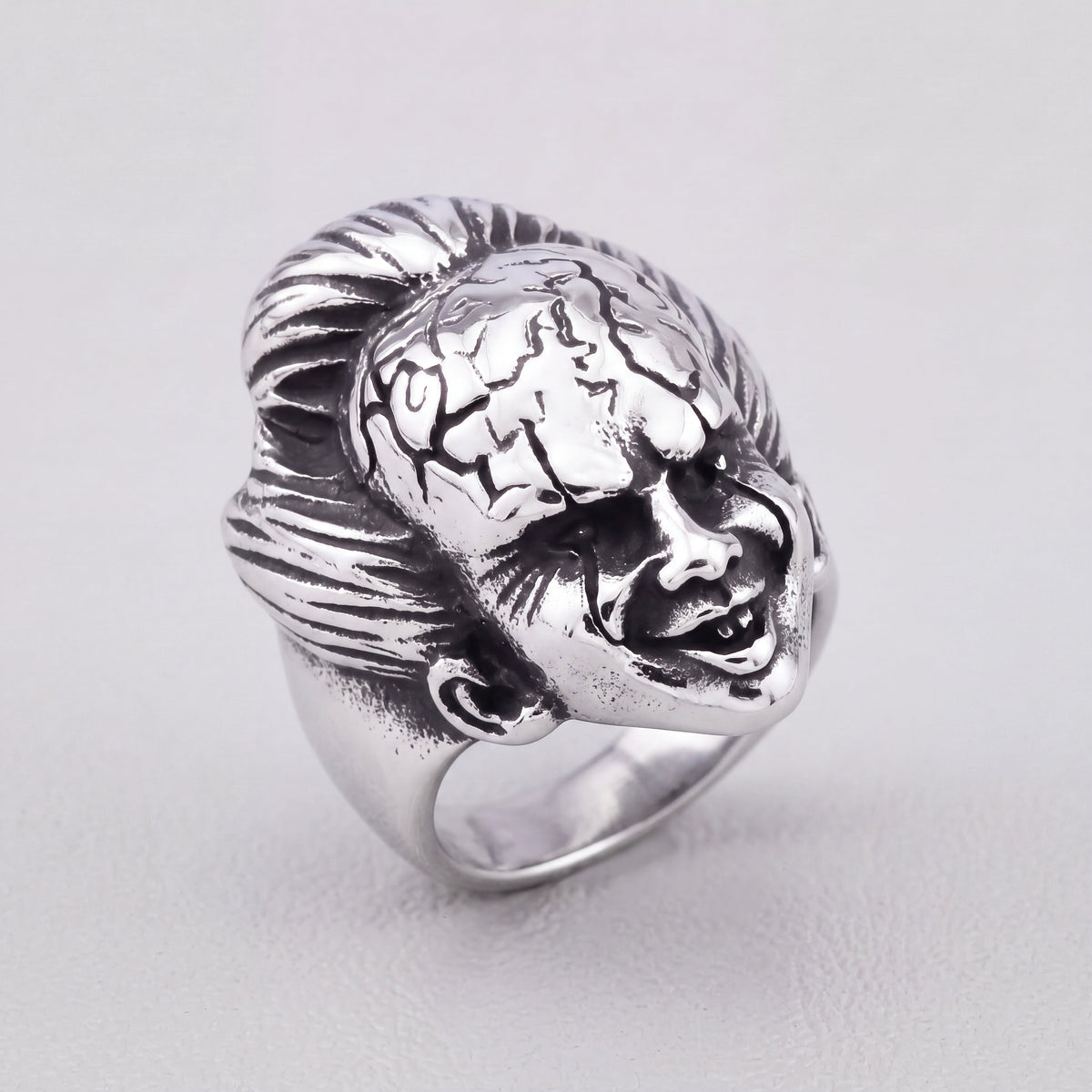Gothic Clown Skull Ring