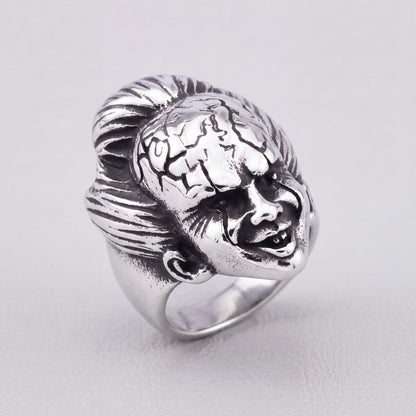 Gothic Clown Skull Ring