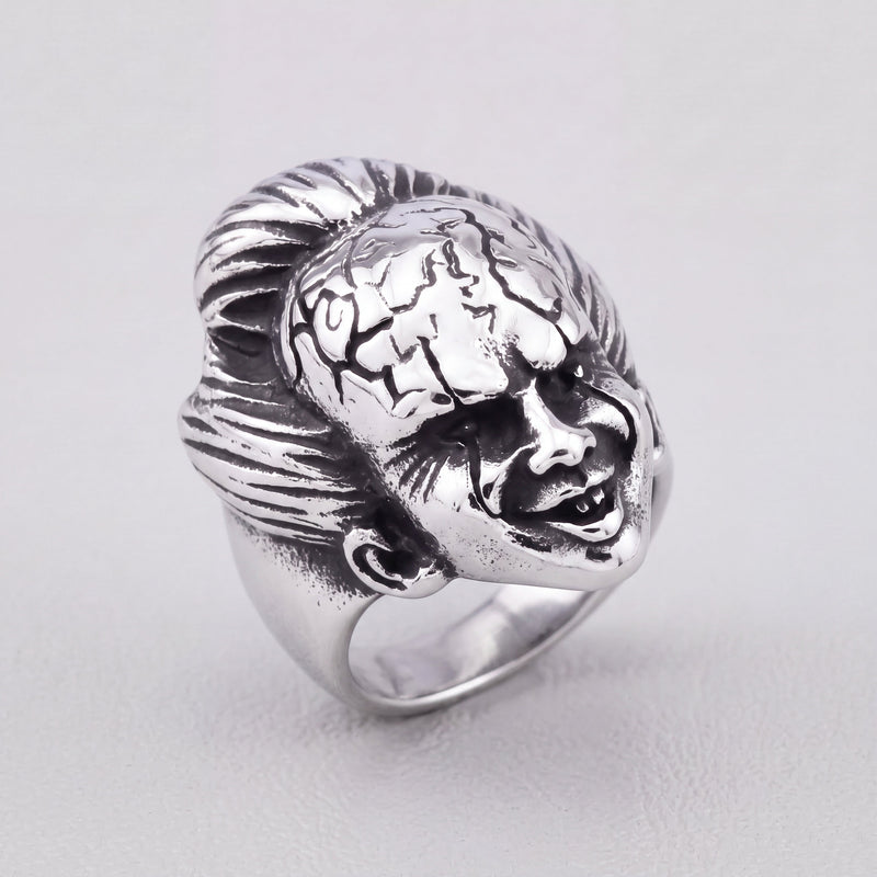 Gothic Clown Skull Ring