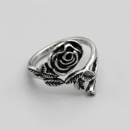 Dark Bloom Thorn Stem Wrap Ring