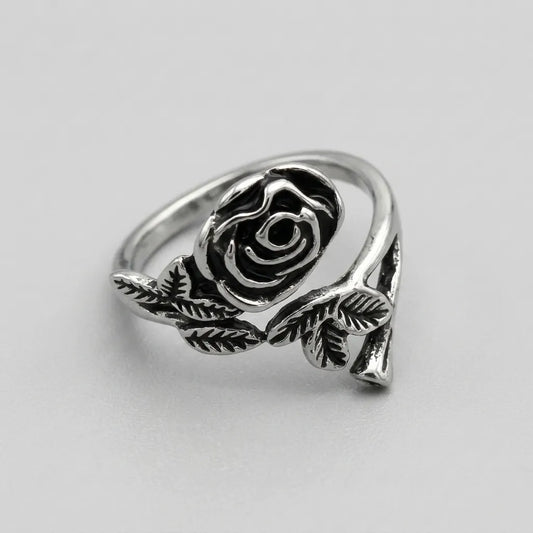 Dark Bloom Thorn Stem Wrap Ring