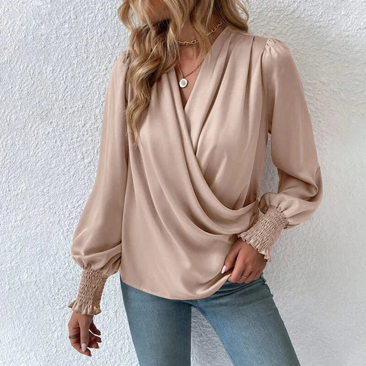 Jimena® | Blouse Elegant crossover sweater blouse