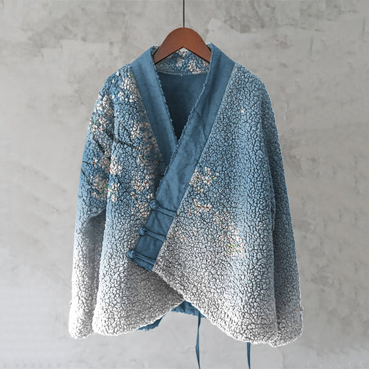 Comstylish Vintage Japanese Floral Art Casual Design Kimono
