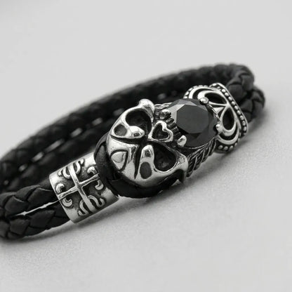 Skull bound Leather Bracelet
